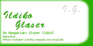 ildiko glaser business card